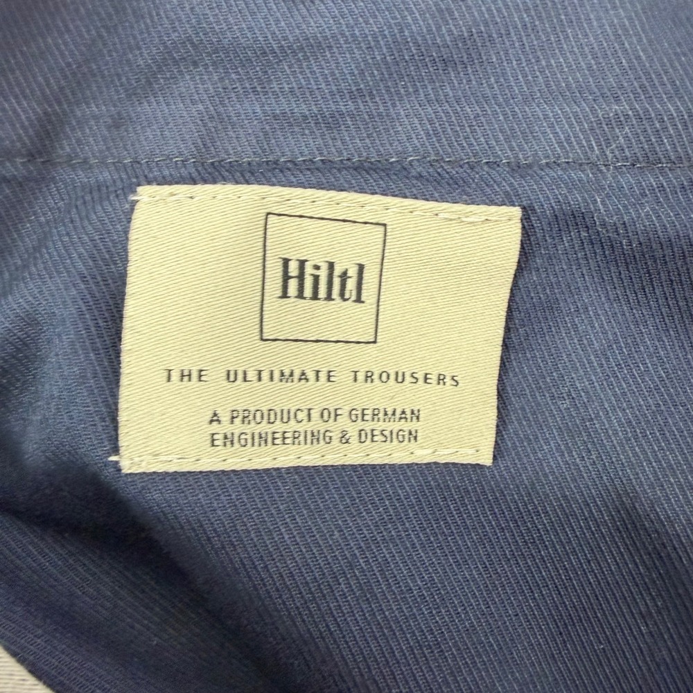 Hiltl Trousers Mens Size 36x29 Navy Blue Chino Pants Casual Formal - Picture 6 of 9